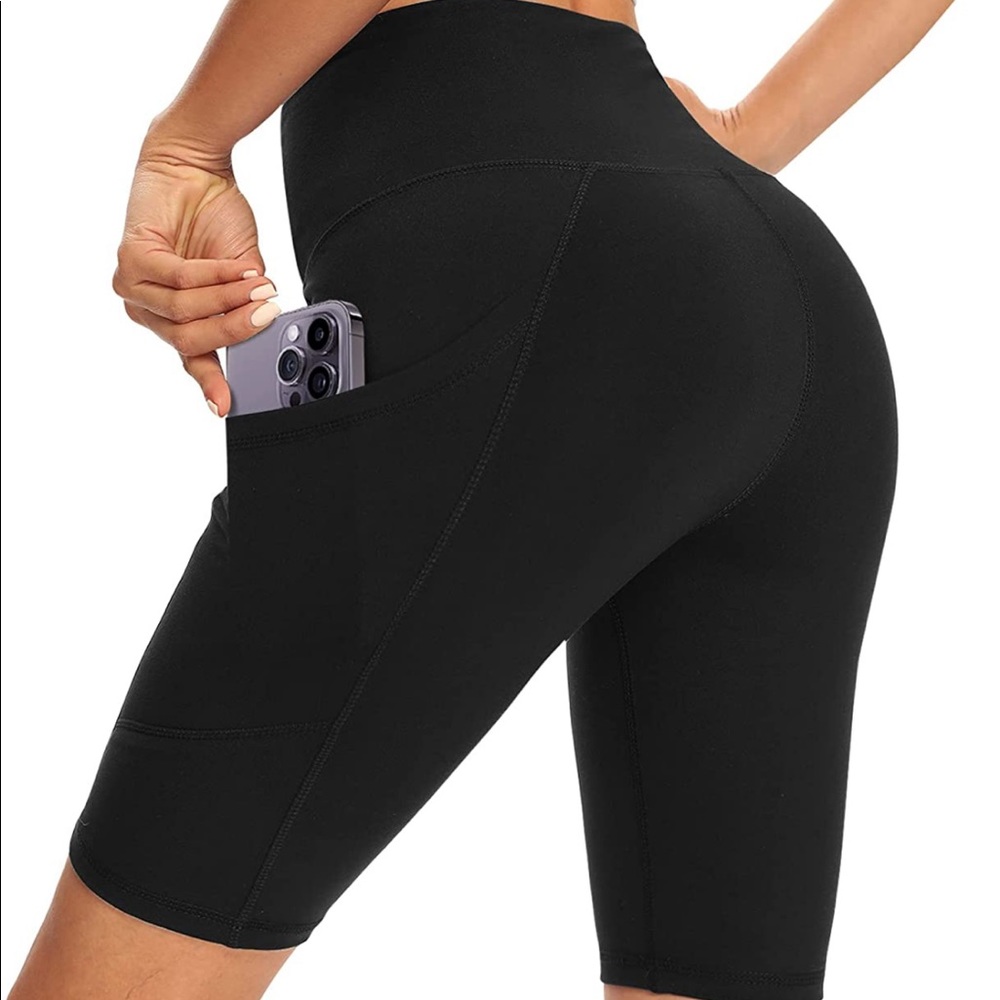 HIGH WAISTED BIKER SHORT BLACK